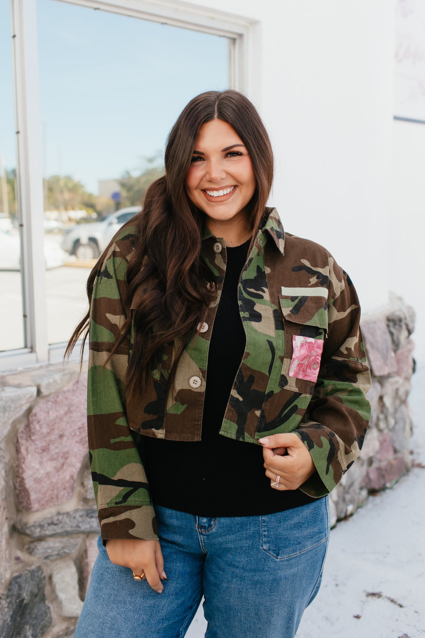 Combat Spark Camo Jacket In Floral