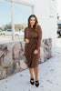 Cozy Elegance Dress In Chocolate - Reg & Curvy