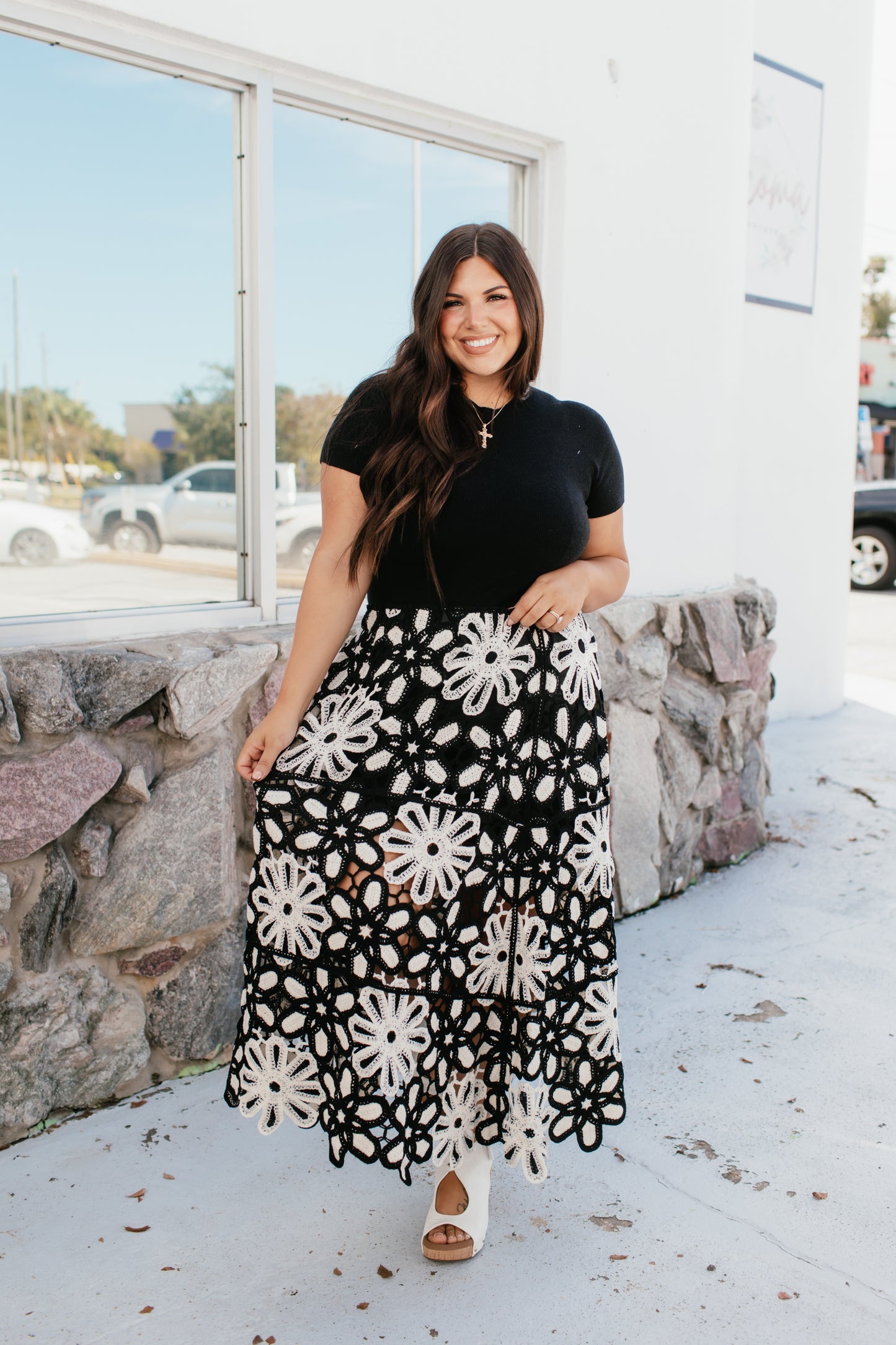 Falling Florals Skirt Reg/Curvy