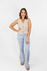 Button Down Vest in Latte - Reg/Curvy