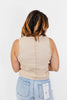 Button Down Vest in Latte - Reg/Curvy