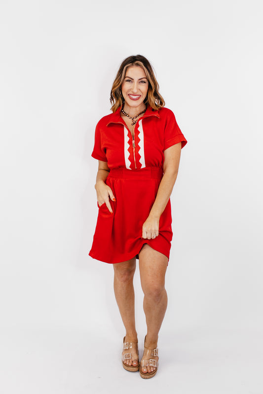 Zipped and Cinched Dress