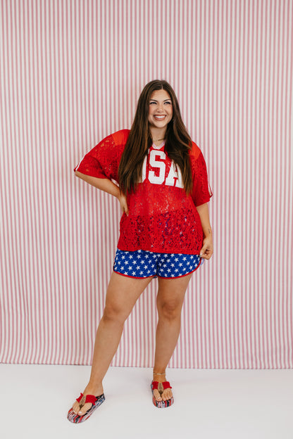 Wear All Day Shorts In Navy Stars - Reg & Curvy