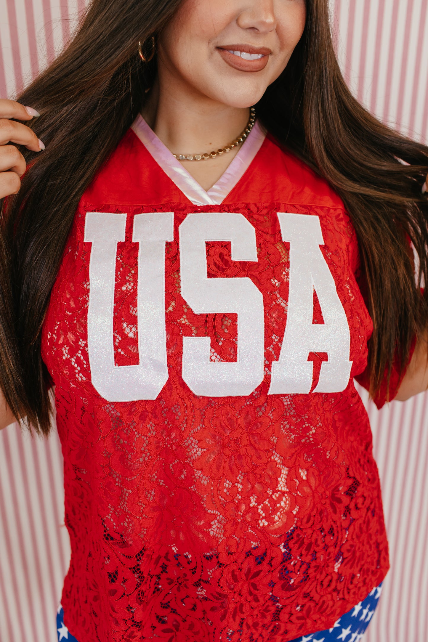 Liberty Lace USA Top - Reg & Curvy