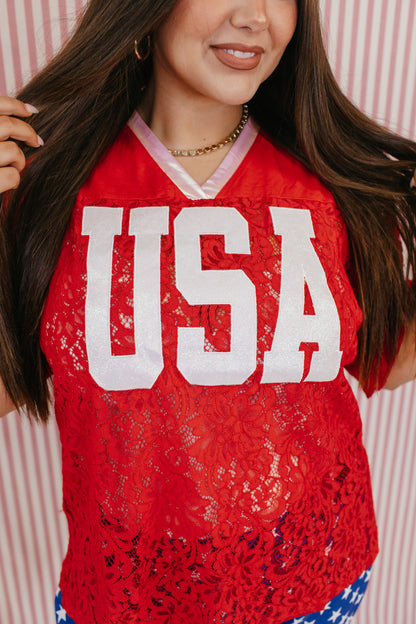 Liberty Lace USA Top - Reg & Curvy