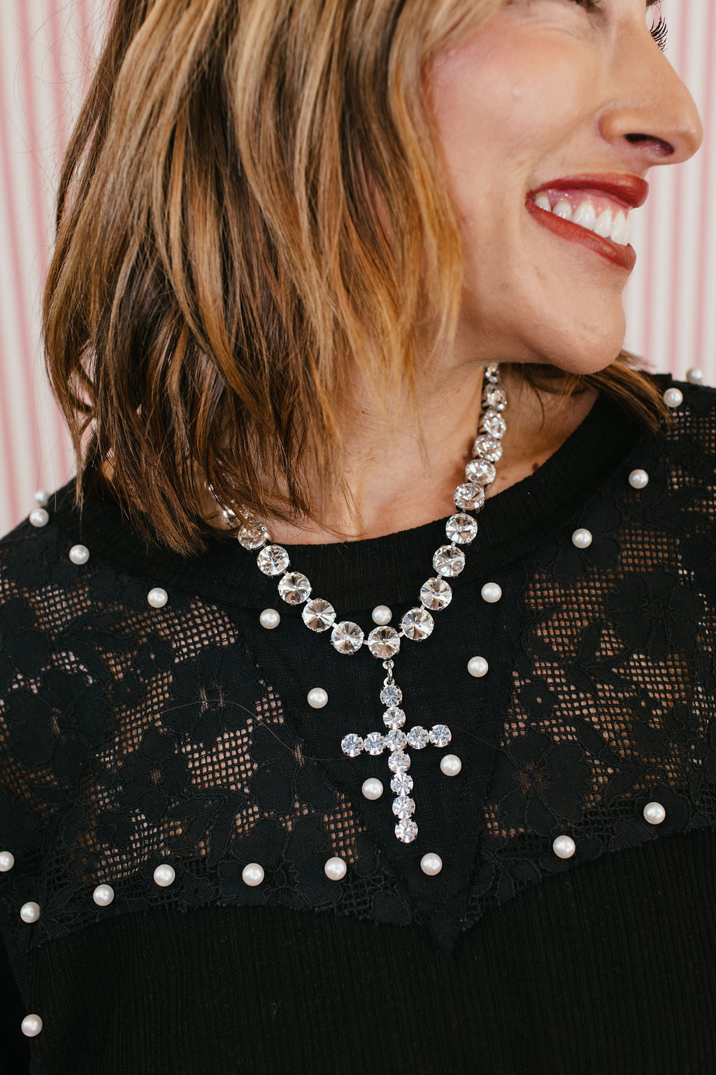 Sienna Rome Necklace In Clear/Antique Silver