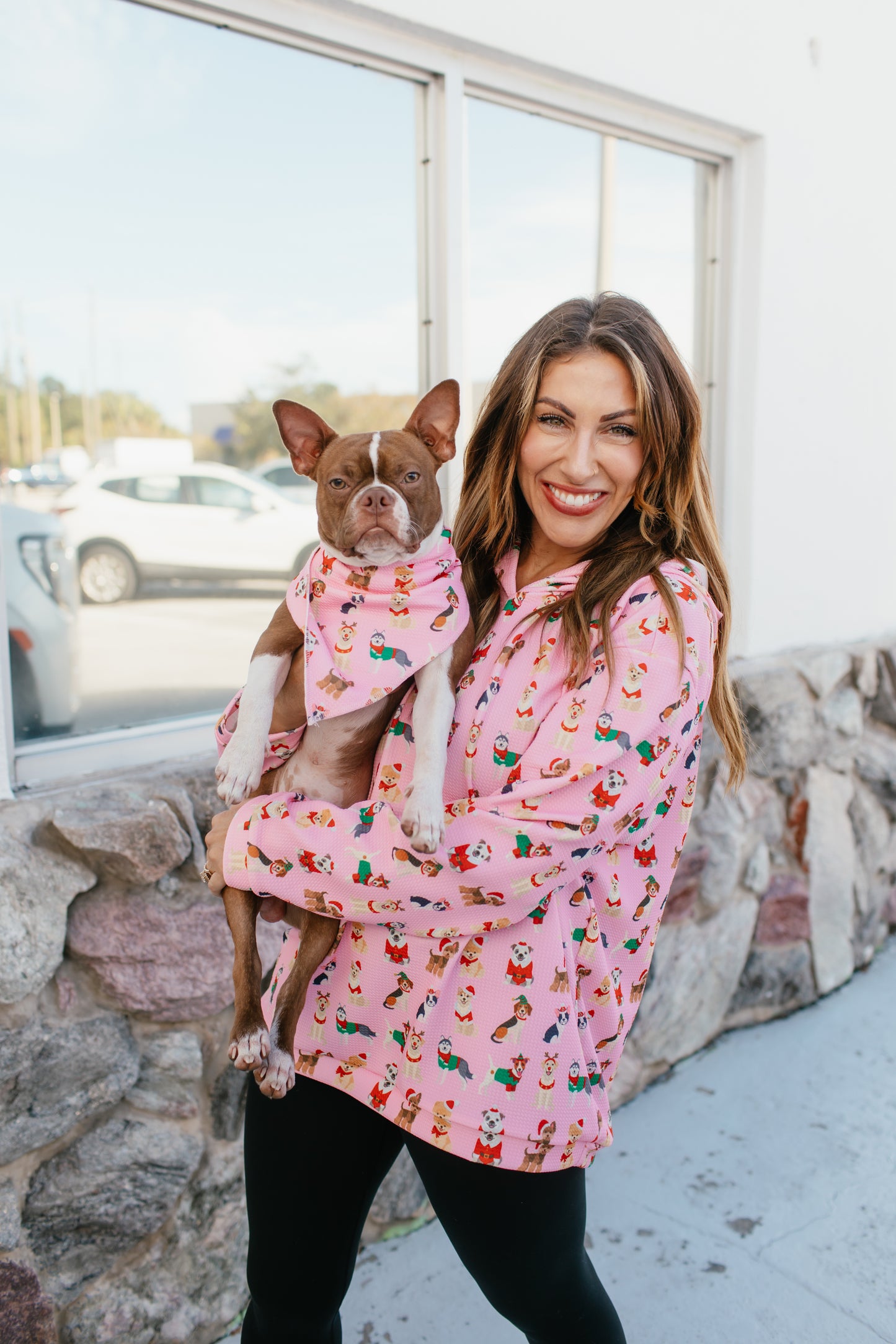 Tis The Season Hoodie In Festive Dogs - Reg & Curvy