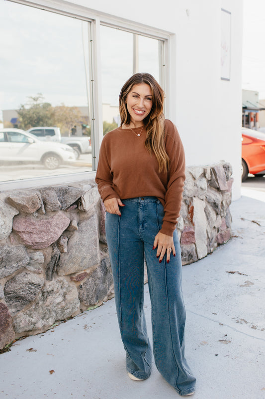 Timeless Comfort Sweater In Caramel