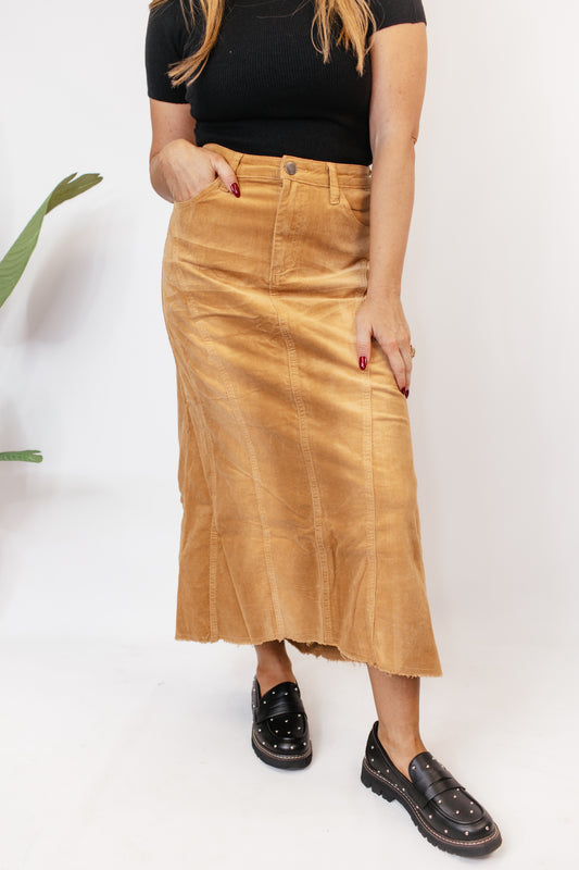Coastal Cool Corduroy Skirt