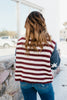 Red, White & Zip Sweater