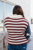 Red, White & Zip Sweater