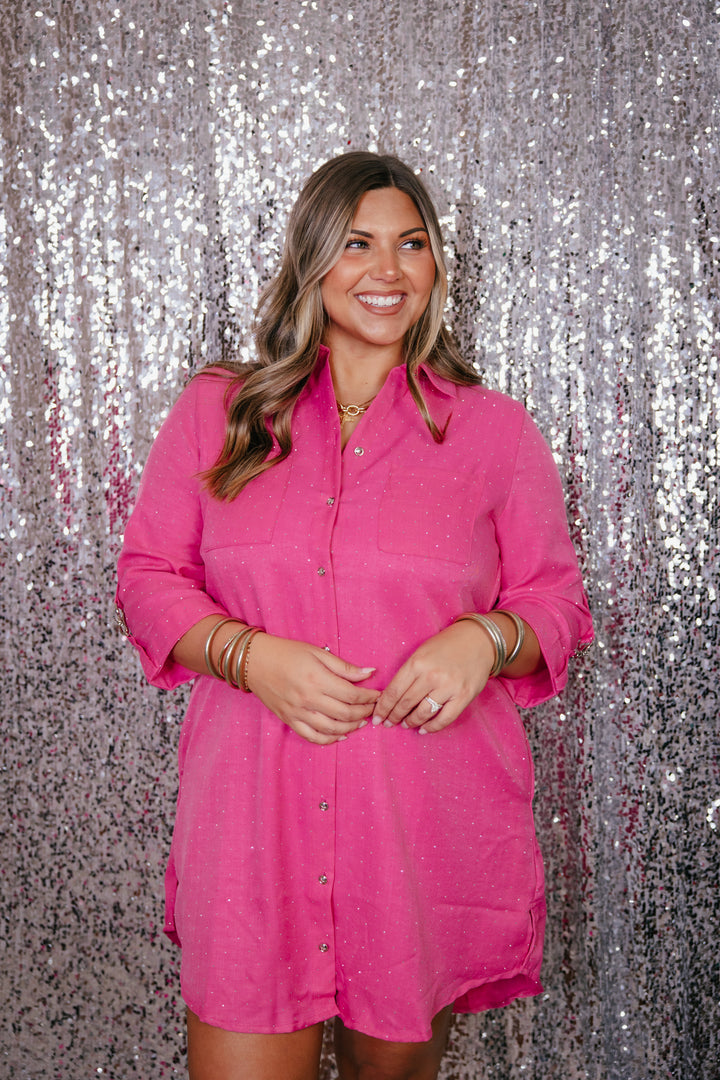 Make An Entrance Dress In Hot Pink - Reg & Curvy