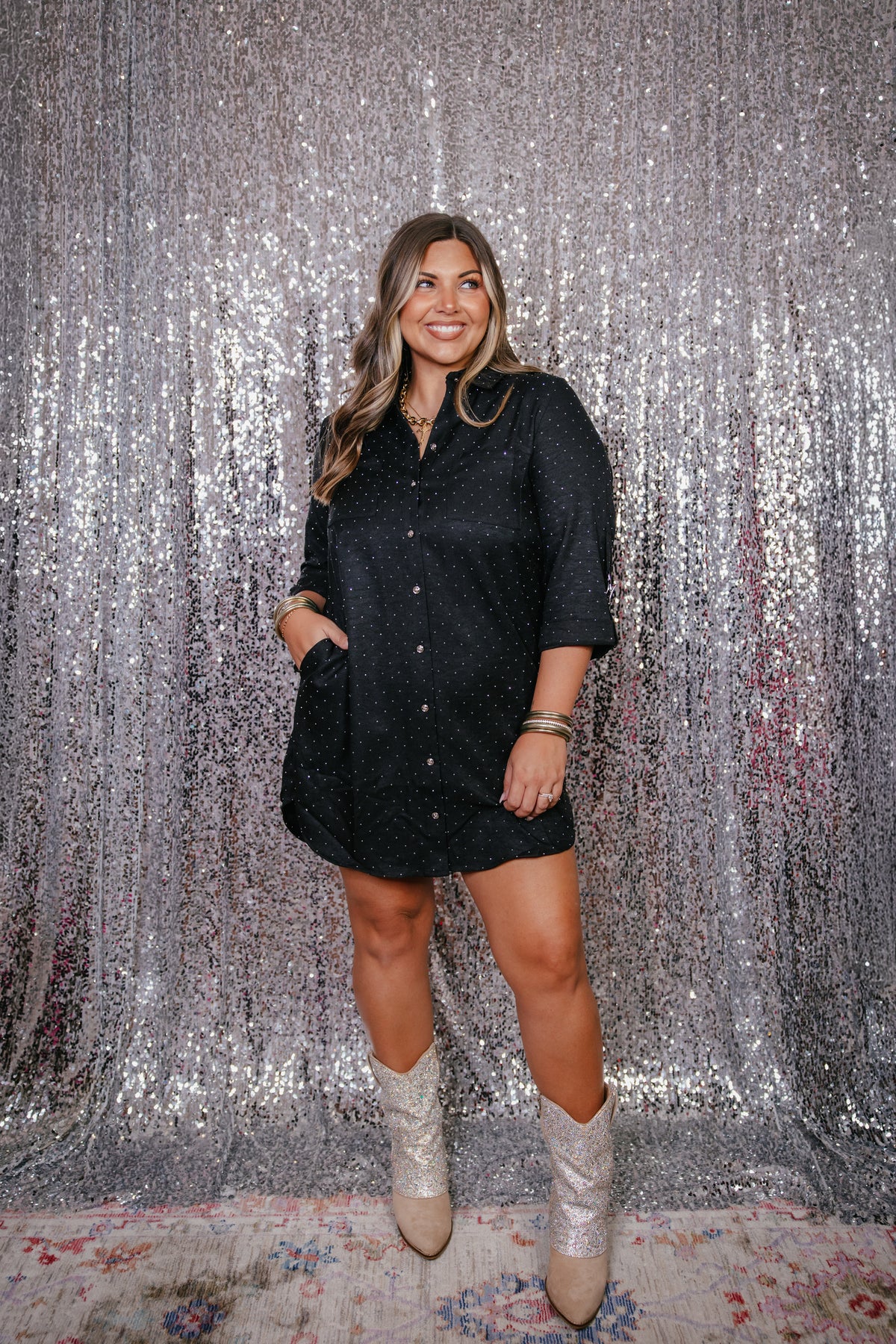 Make An Entrance Dress In Black  - Reg & Curvy