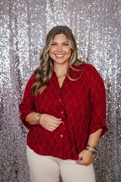 Lucky You Top In Ruby - Reg & Curvy