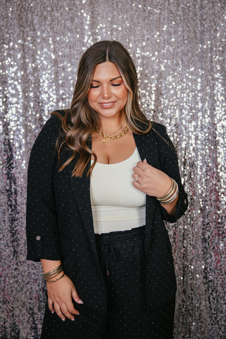 Boardroom Babe Blazer In Black - Reg & Curvy