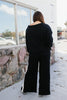 Airplane Mode On Pants In Black & White - Reg & Curvy