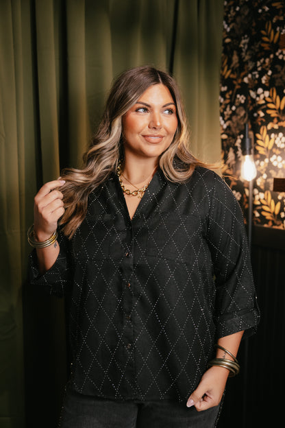 Night Out In Nashville Top In Black - Reg & Curvy