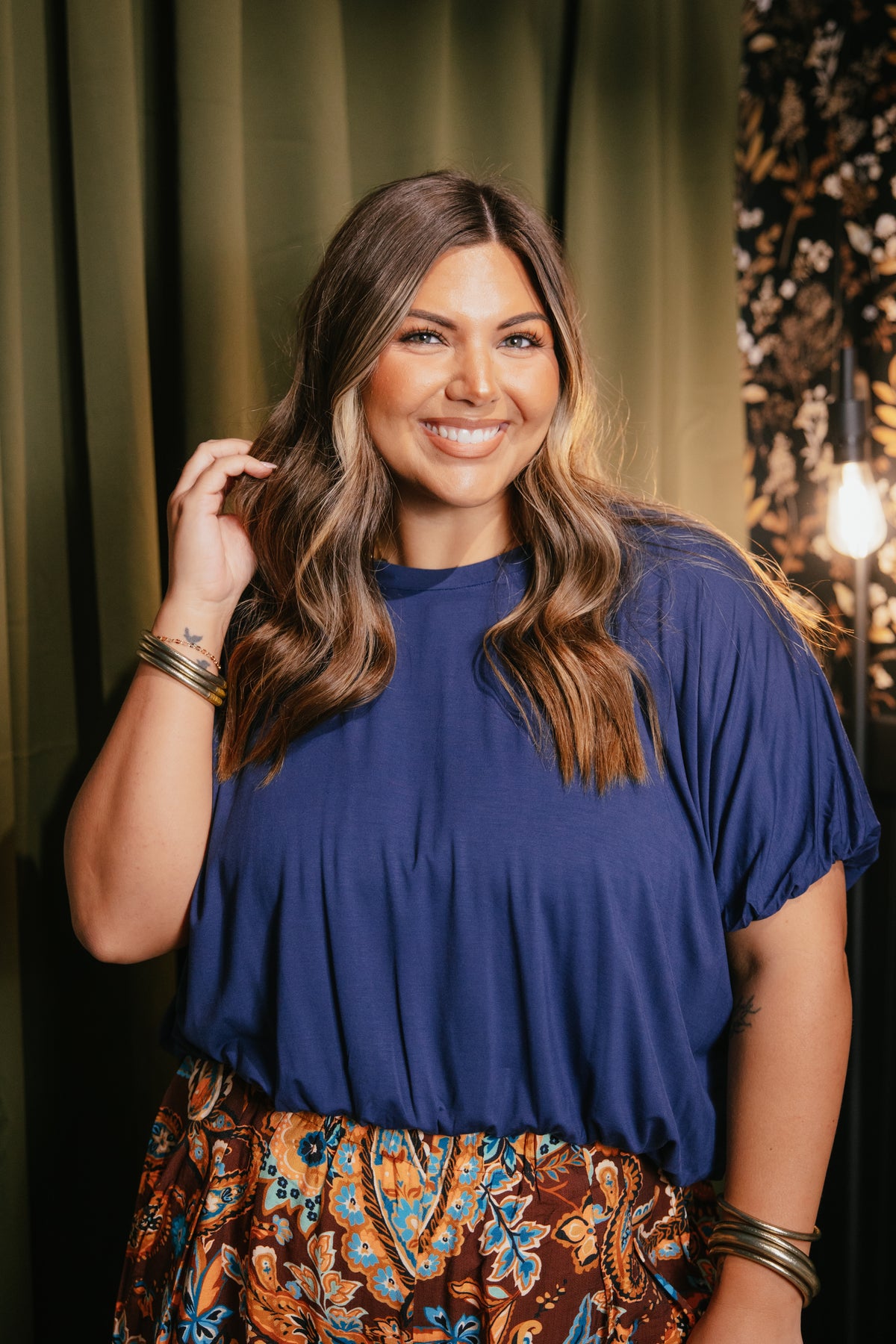 Softly Spoken Top In Navy