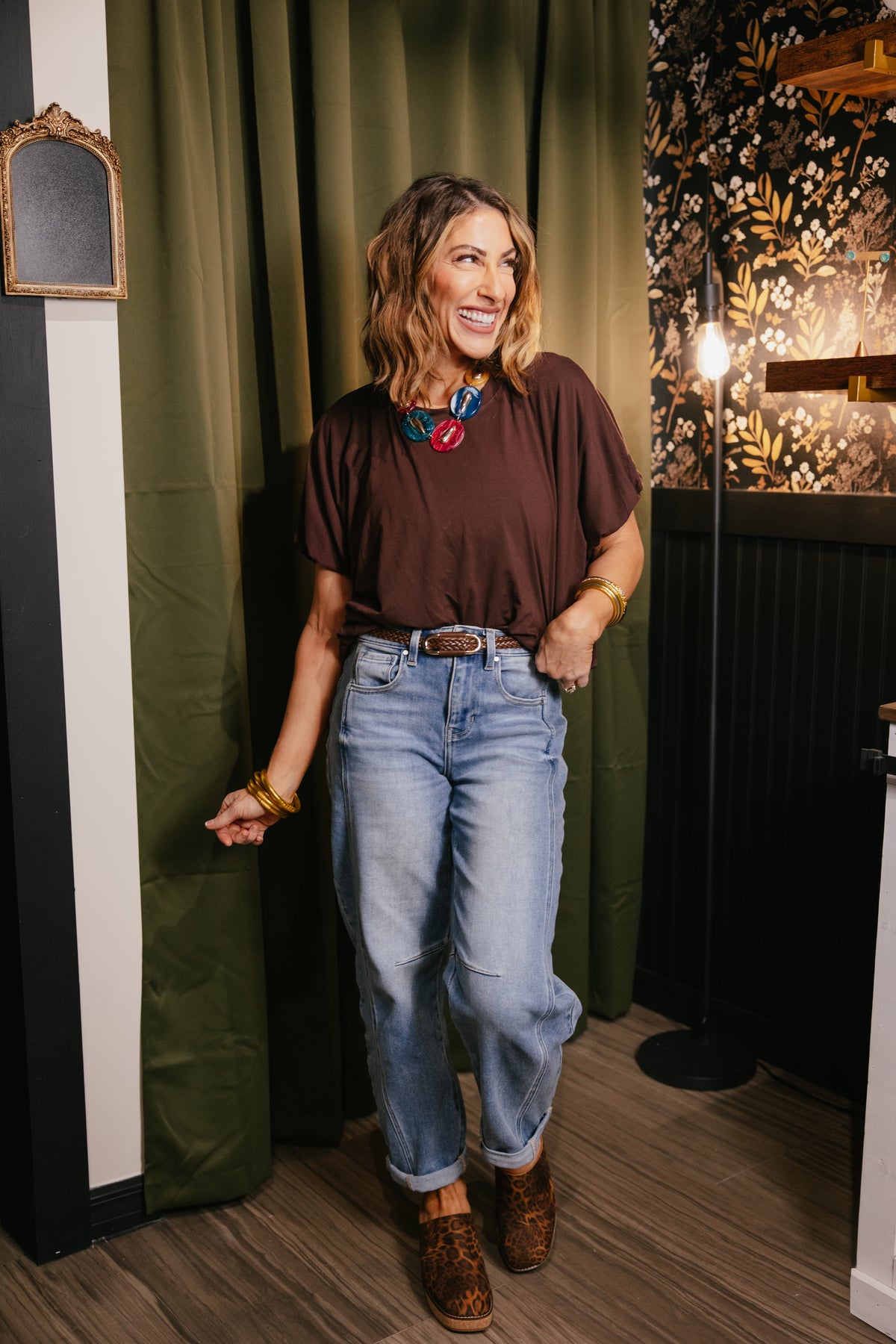 Softly Spoken Top In Brown