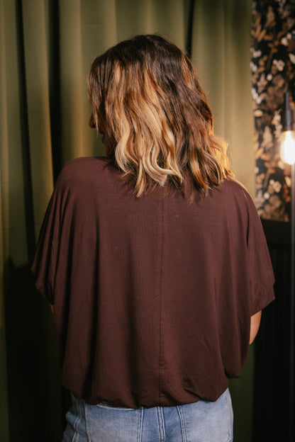 Softly Spoken Top In Brown