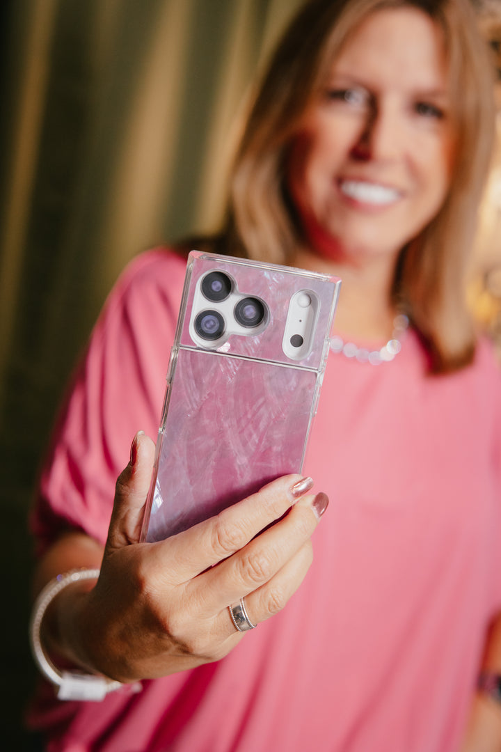 Pink Mother Of Pearl Magsafe iPhone Case | iPhone 17 Pro Max