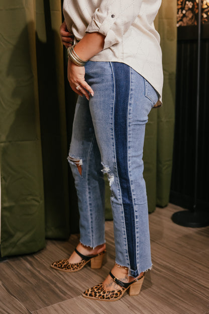 Mica Denim Split Decision Jeans