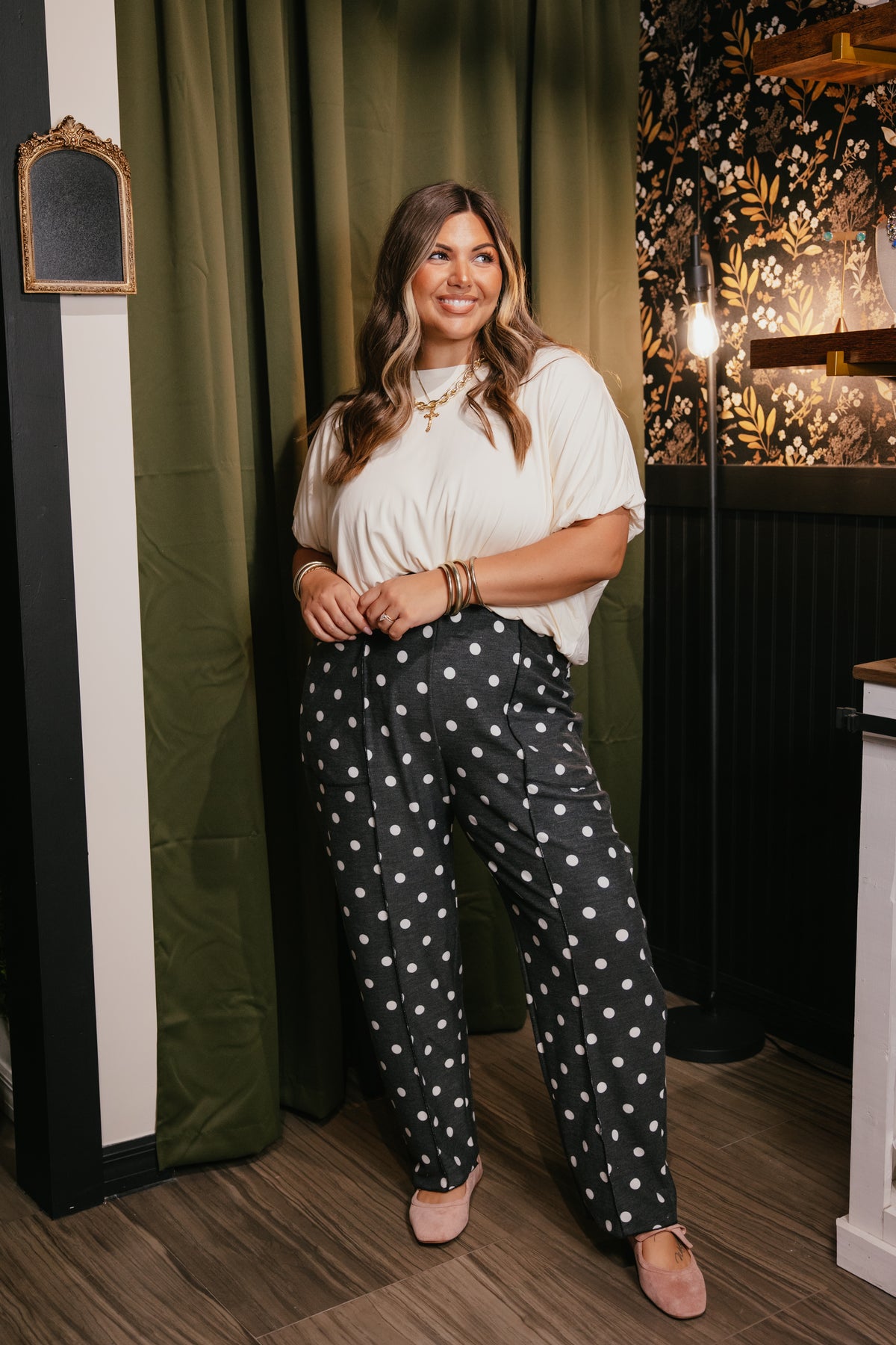 Casually Cool Pants In Polka Dot - Reg & Curvy