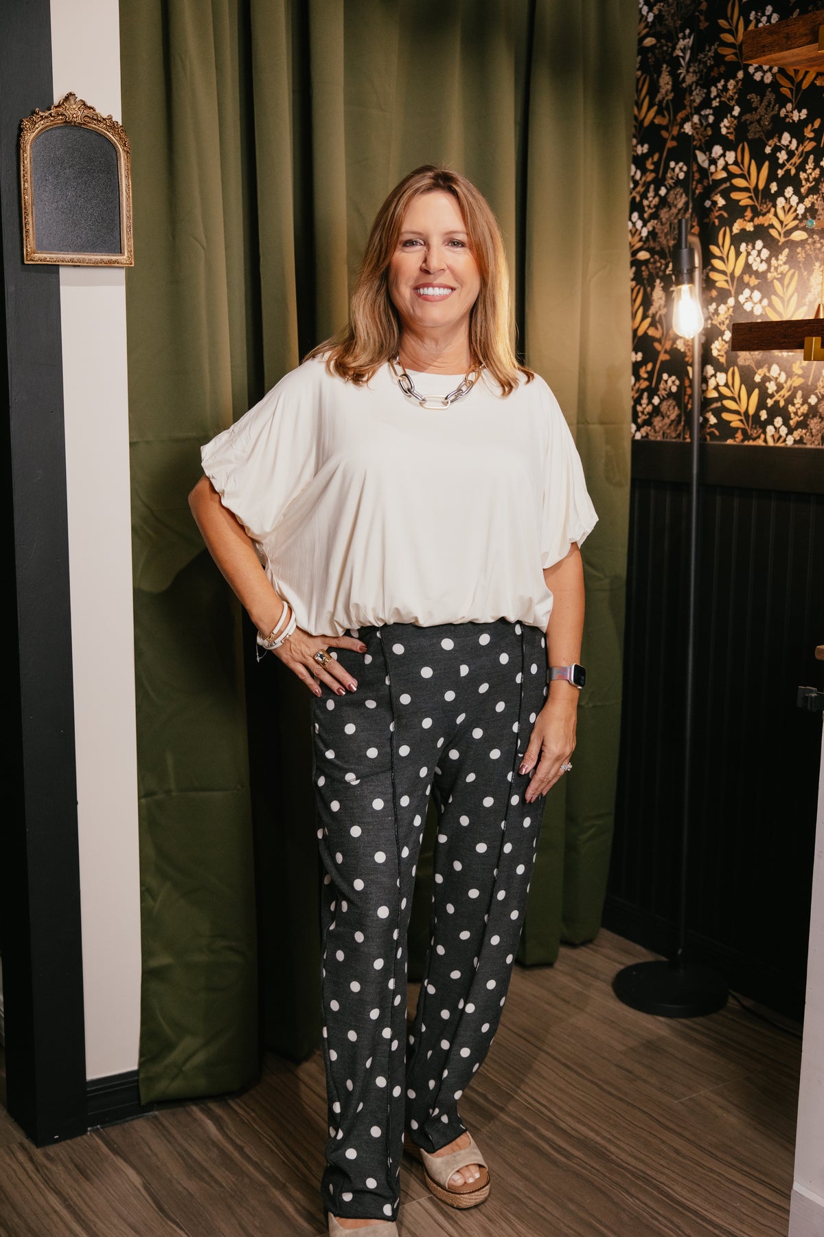 Casually Cool Pants In Polka Dot - Reg & Curvy