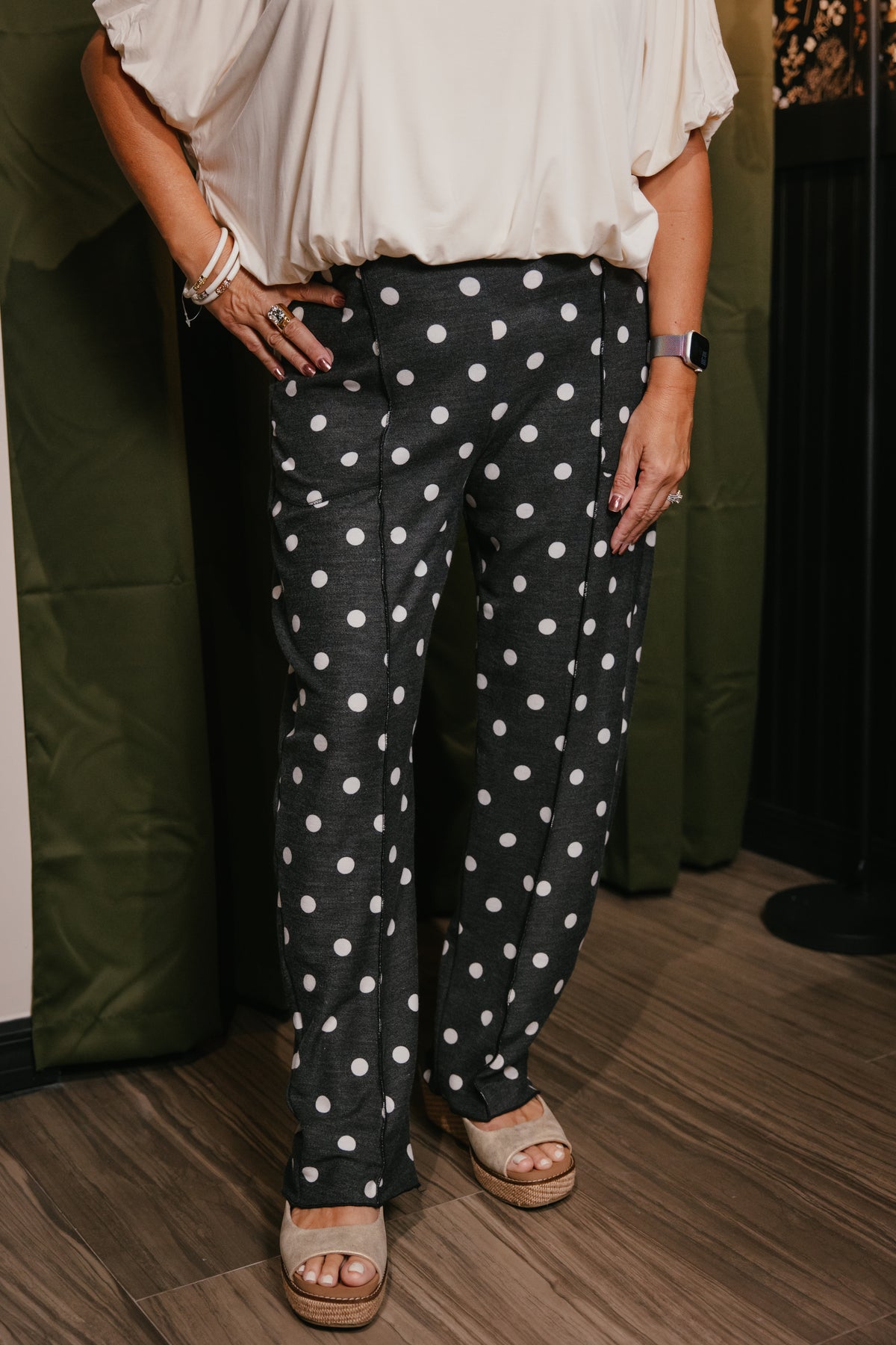 Casually Cool Pants In Polka Dot - Reg & Curvy
