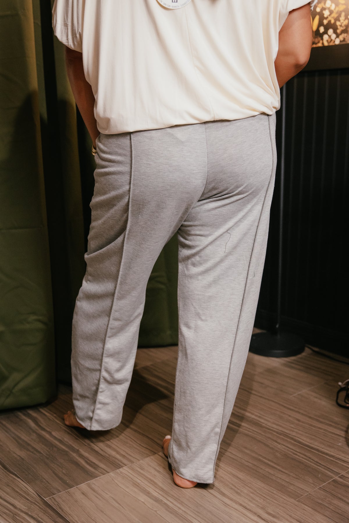 Casually Cool Pants In Heathered Grey - Reg & Curvy