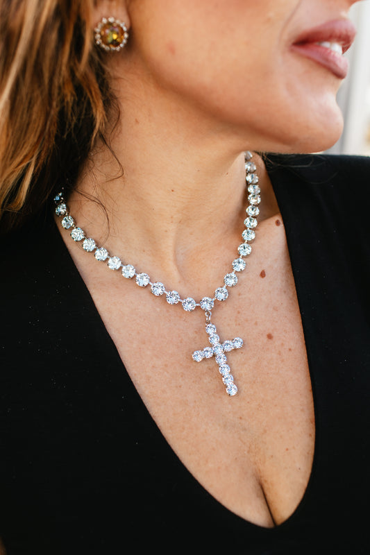 Tova Mini Donatella Necklace in Silver Light Azore