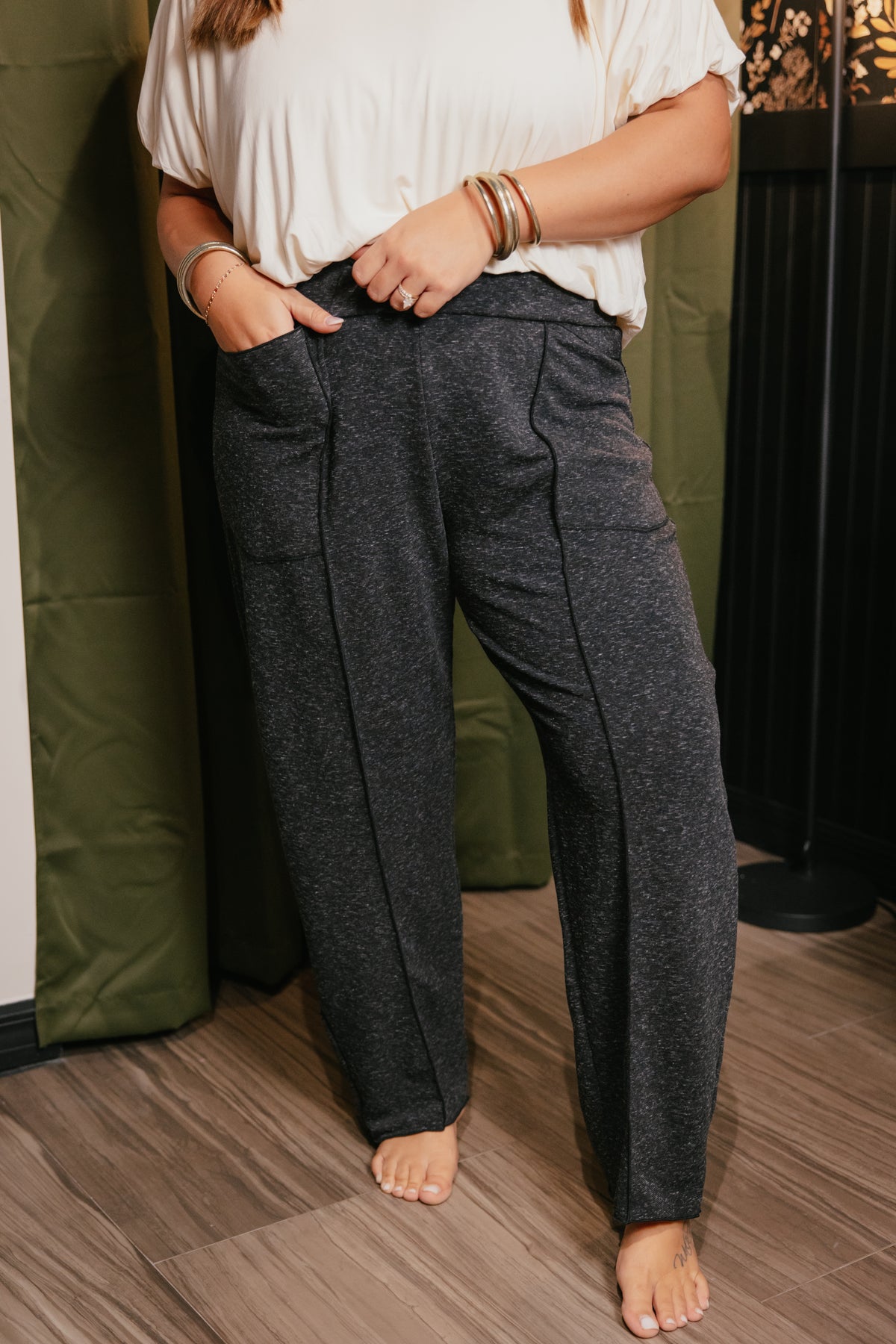 Casually Cool Pants In Salted Black - Reg & Curvy