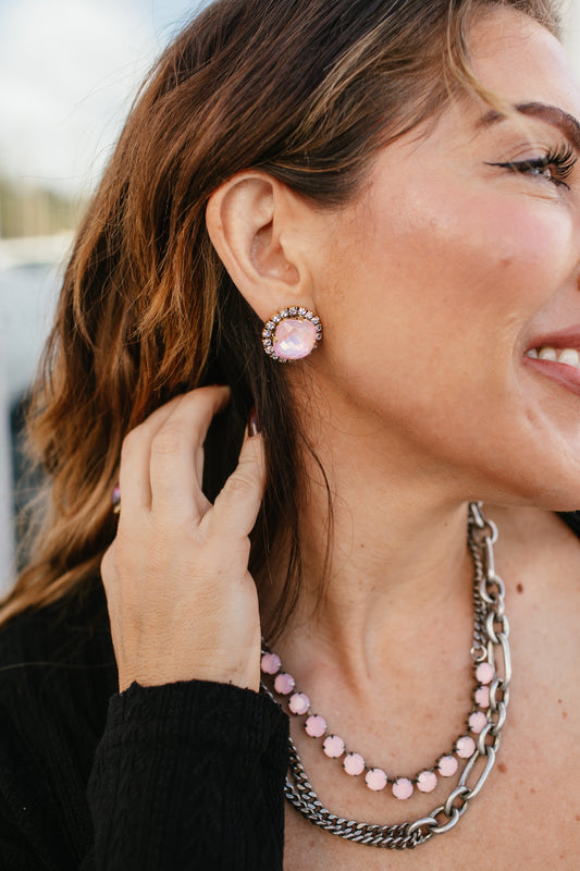 Tova Cambrie Earrings in Light Pink