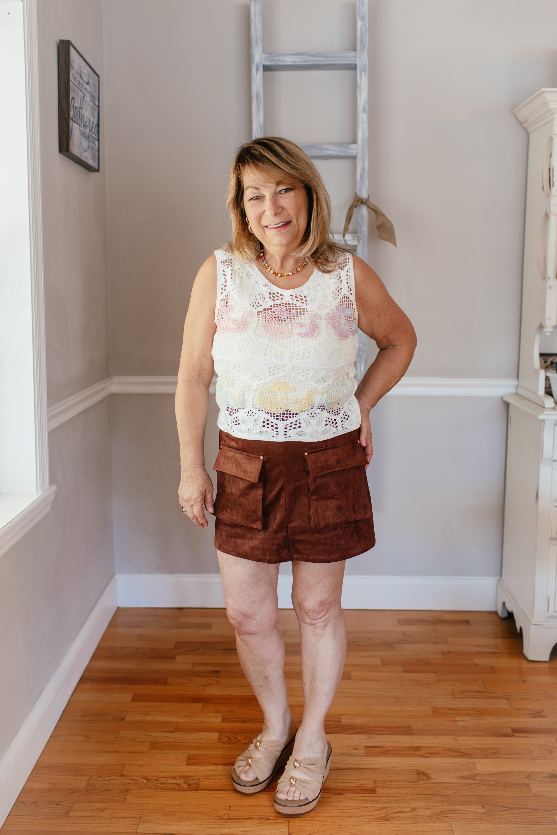 Pocket Perfect Suede Skirt
