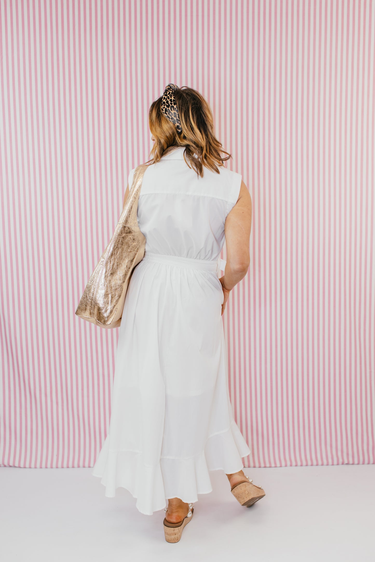 Lovely Linen Dress In Off White