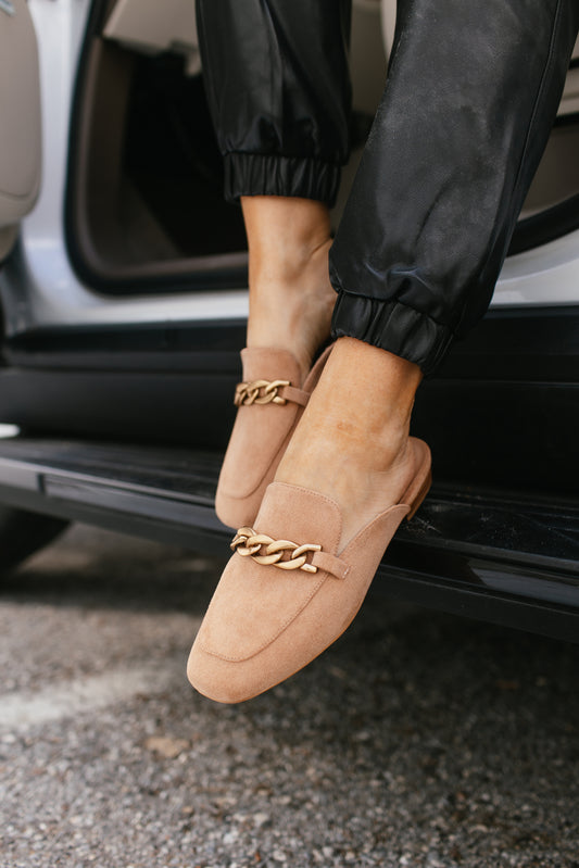 Corky's Camel Faux Suede Keepsake Mules