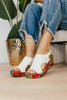 Corky's White Floral 2 Carley Sandals