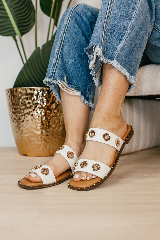 Corky's White Low Tide Sandals