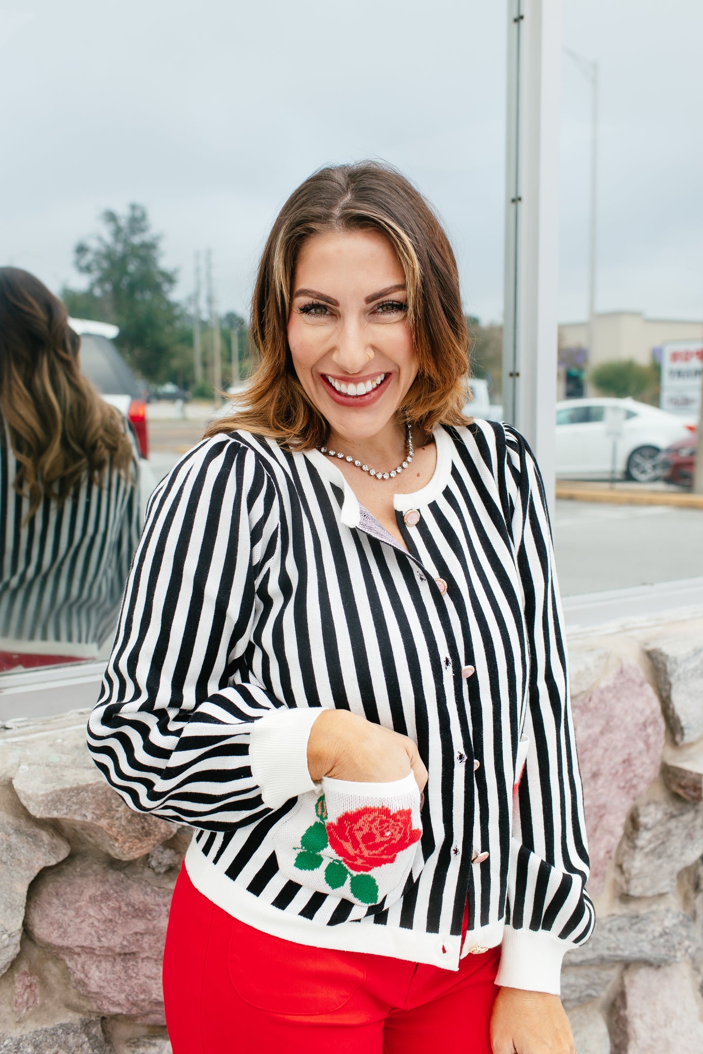 Floral Accent Cardigan