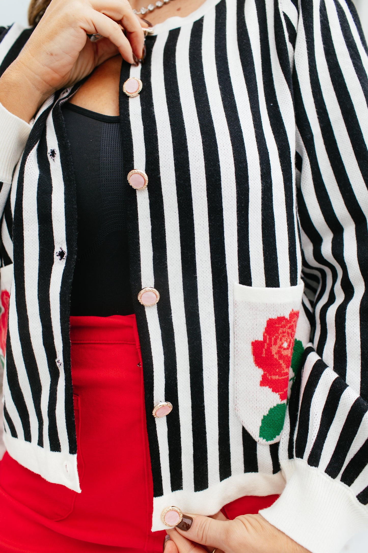 Floral Accent Cardigan