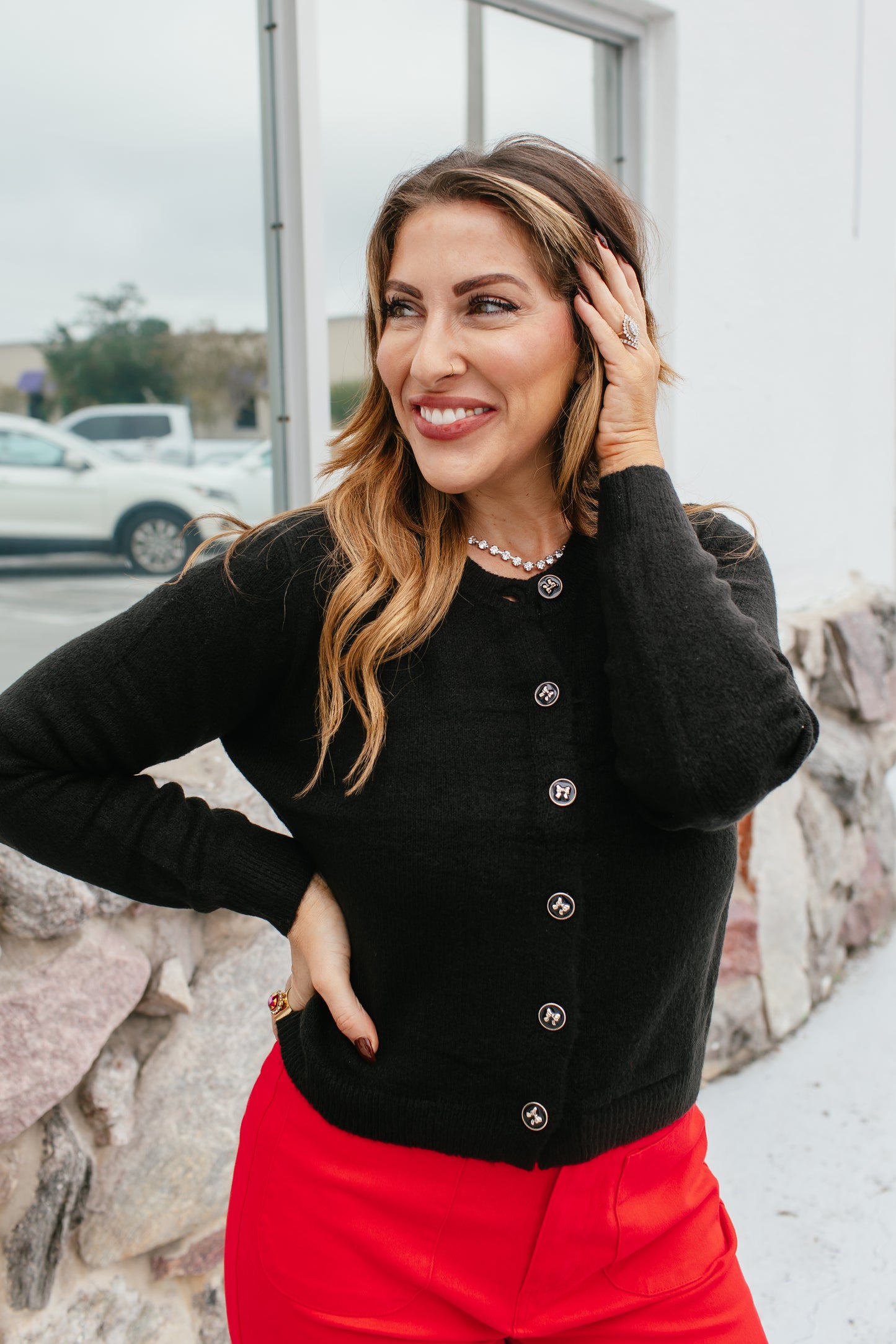 Effortlessly Chic Cardigan In Black