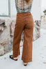 Effortless Eyelet Pants In Brown