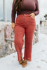 Effortless Eyelet Pants In Brick