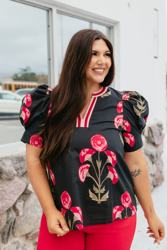 Floral Drama Top - Reg & Curvy
