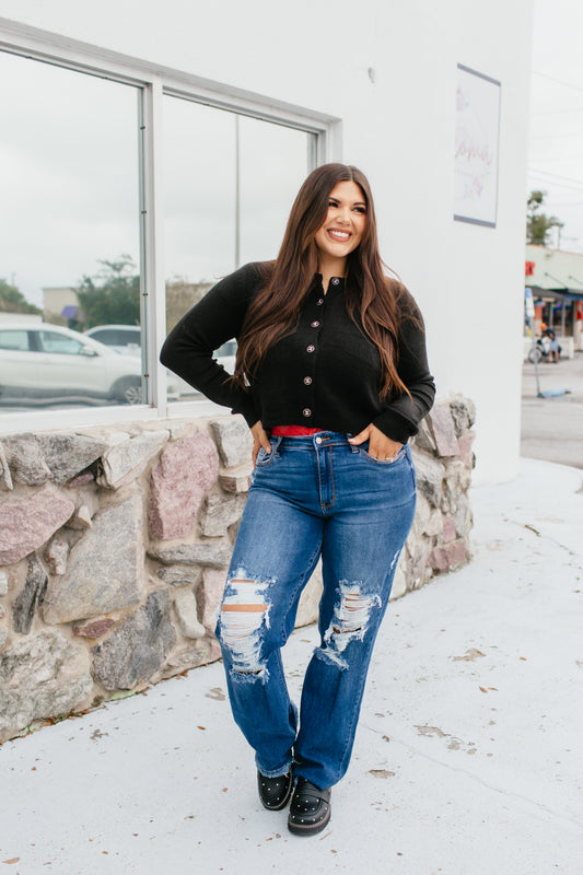 Effortlessly Chic Cardigan In Black