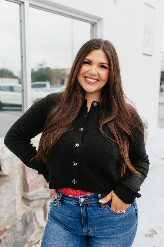 Effortlessly Chic Cardigan In Black