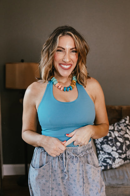 Show Stopper Brami Tank In Teal - Reg & Curvy