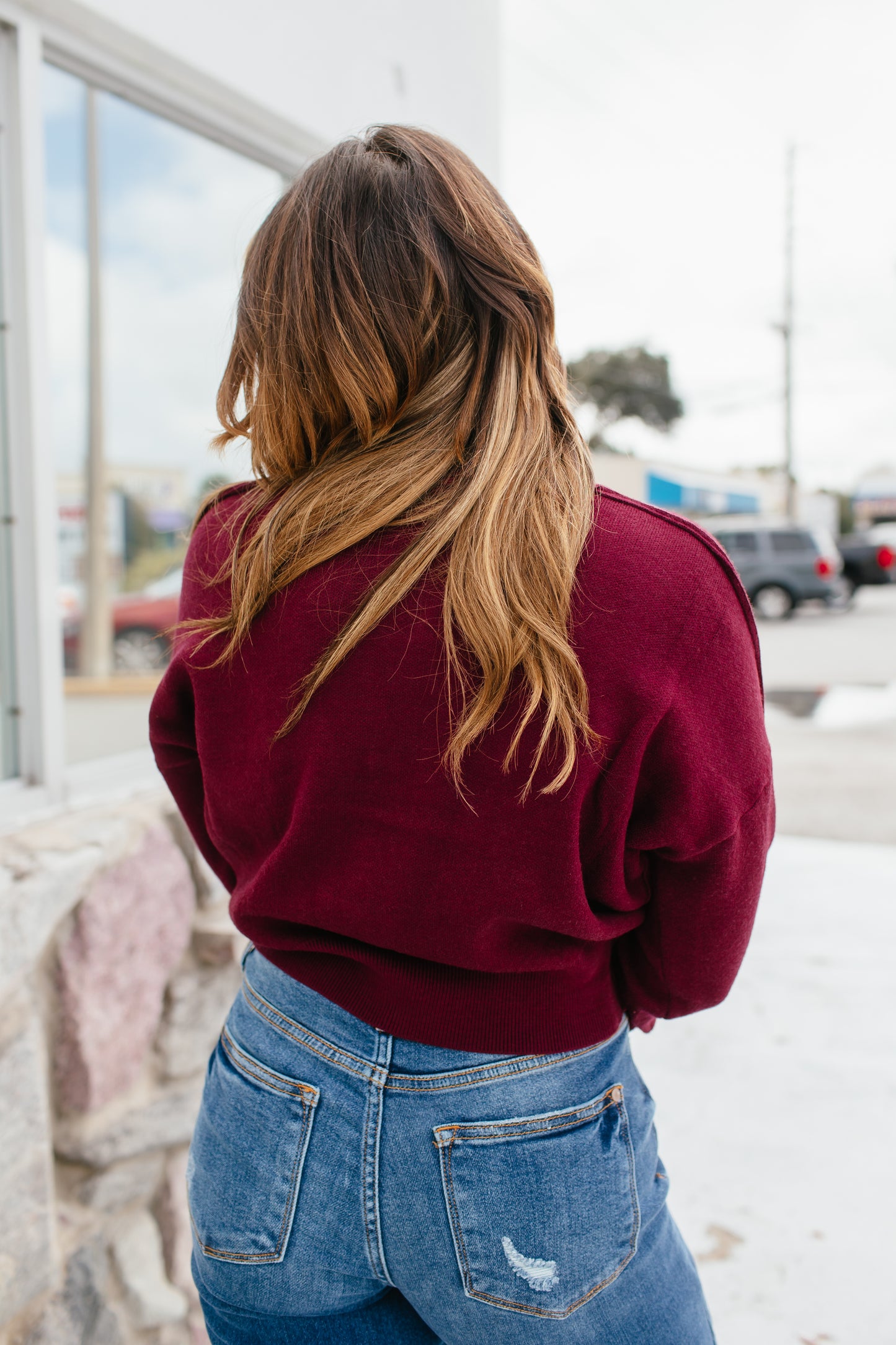 Cabernet Cozy Cardigan In Wine