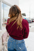 Cabernet Cozy Cardigan In Wine
