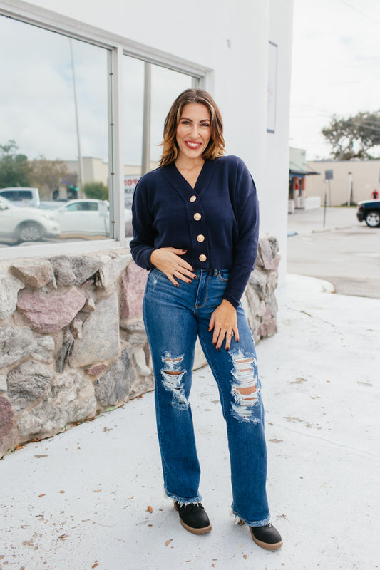 Cabernet Cozy Cardigan In Navy